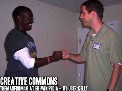 http://en.wikipedia.org/wiki/Fist_bump#mediaviewer/File:Fistpound2.jpg